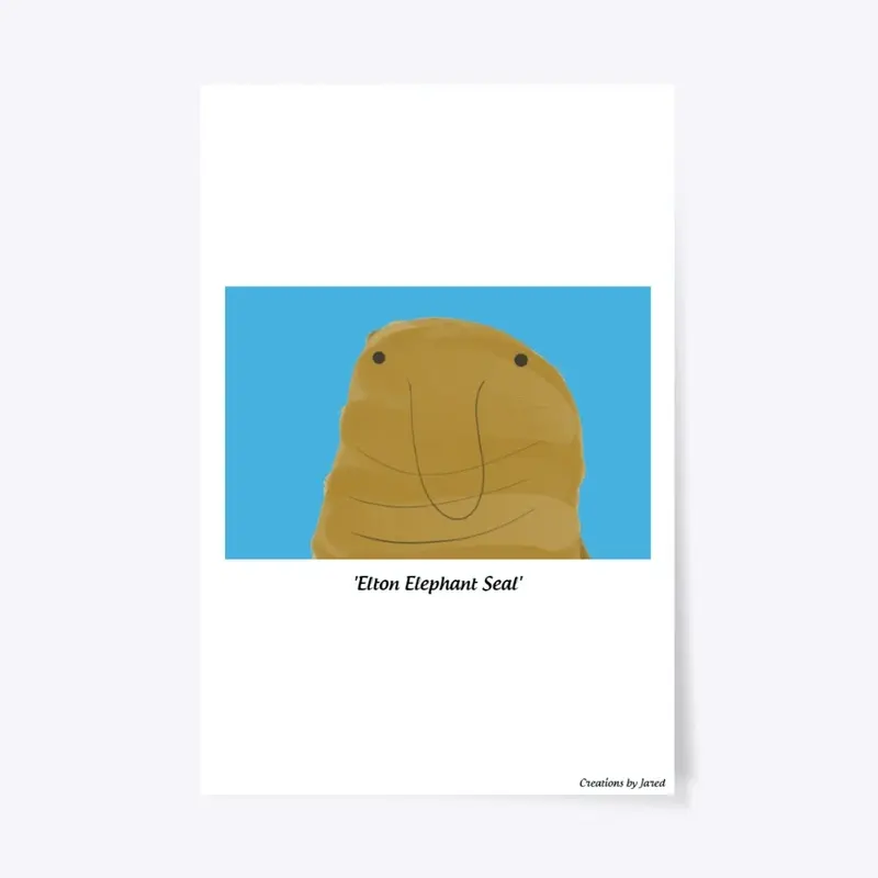 'Elton Elephant Seal' Poster